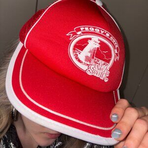 Vintage Red and White Nova Scotia Trucker Hat